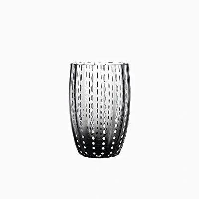 Image de Zafferano Perle Tumbler en Verre Coloré Transparent Fait Main, cl 32 h 109mm d 71mm Set 6 Pièces Gris