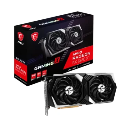 Image de MSI Carte graphique PC Radeon RX 6650 XT 128 bits 8 Go GDDR6 DP/HDMI Dual Torx 4.0 pour jeux vidéo FreeSync DirectX 12 VR Ready OC (RX Gaming X 8G), V502 063R