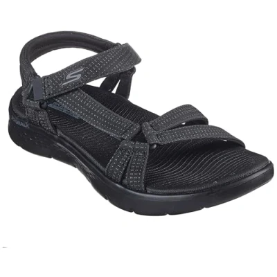 Image de Sandales pour Femme SKECHERS Go Walk Flex Noir Synthétique Scratch
