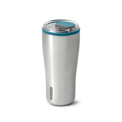 Image de BLACK + BLUM Gobelet isotherme en acier inoxydable 18/8 avec couvercle anti fuite, verrouillable Garde au chaud pendant 6 heures, froid 8 bleu océan (Océan)