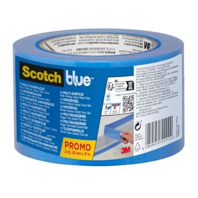 Image de ScotchBlue Ruban de masquage Multi Surfaces, 36 mm x 41 m, 2 Rouleaux/Emballage, 70% PEFC, SGSCH PEFC COC 110078