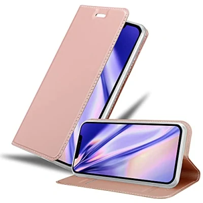 Image de Coque pour Apple iPhone 12 / PRO en CLASSY OR ROSÉ Housse de protection Étui avec fermeture magnétique, fonction support et compartiment carte Neuf