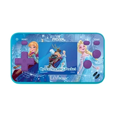 Image de Lexibook, La Reine des Neiges, Console de Jeux Portable Cyber Arcade Pocket, 150 Jeux, écran LCD, à Piles, Bleu/Violet, JL1895FZ