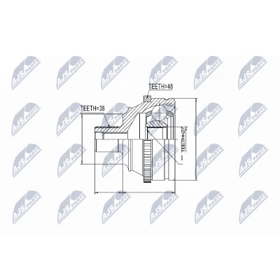Image de Jeu de joints, arbre transmission NTY NPZ VW 010