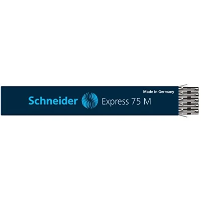 Image de Schneider Express 75 Recharge stylo bille Pointe M/noir/permanent/ISO 12757 2 A2 Lot de 10