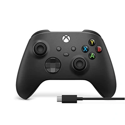 Image de Xbox Manette sans fil Carbon Black avec Câble USB C pour PC, Series X, S, One, Windows 10 &amp; 11, Android et iOS