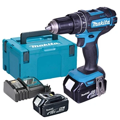 Image de PERCEUSE À PERCUSSION MAKITA SANS FIL 18 V 2 BATTERIES5 AH 13 MM DHP482RTJ