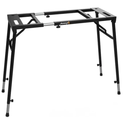 Image de Audibax Onyx Pro 1 Support Réglable pour Clavier et Table de Mixage Charge Maximale 50 kg Surface Plane en Largeur Hauteur Protections Sol Caoutchouc