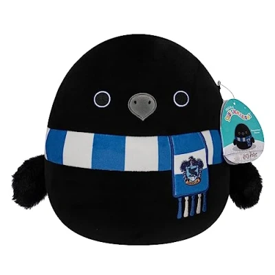 Image de Squishmallows Originaux 25cm Ravenclaw Raven, Ajoute Raven à Ton équipe, Peluche Ultra Douce