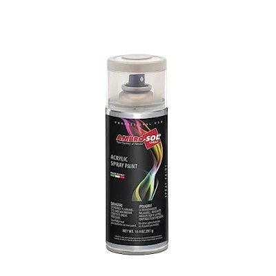 Image de Ambro Sol V4009002 Vernis Peinture Acrylique Multi Usage, Brillante pour Intérieur et Extérieur, Adapté a Tous Type de Matériau, Aérosol En Fer Blanc Recyclable 400 ml, Gris