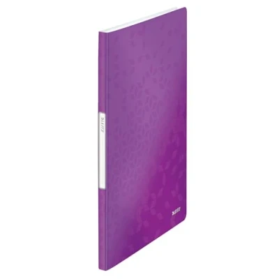 Image de Leitz Reliure Protège Documents A4, 20 Pochettes, 40 Pages, Pochettes Transparentes, Violet, WOW, 46310062