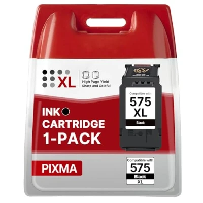 Image de RUDGUZ PG 575XL 575 XL Cartouches Remplacement pour Canon Cartouche Noir Pixma TR4750i TR4751i TS3550i TS3551i TS3550 TS3551 TR4755i TR4756i TR4700i (1 Noir)