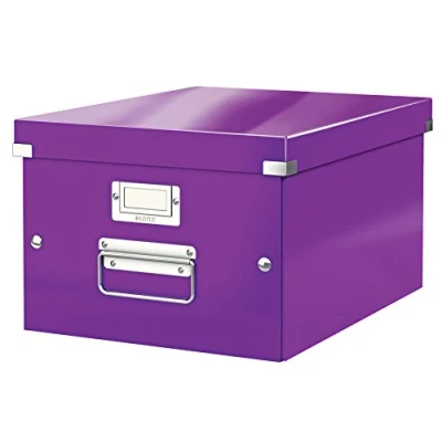 Image de Leitz Wow Click &amp; Store 60440062 Boîte de Rangement A4 Taille Moyenne Violet