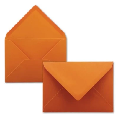 Image de Lot de 75 enveloppes B6 17,5 x 12,5 cm Terracotta Fermeture humide avec rabat pointu 120 g/m² Pour mariage, cartes vœux, invitations