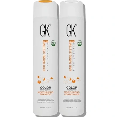 Image de GK HAIR Global Keratin Shampooing Femme Hydratant et Revitalisant Moisturizing Shampoo and Conditioner Duo (300ml) for Cheveux colorés, secs, abîmés,sans sulfate pour unisex