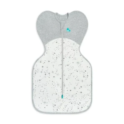 Image de Love to Dream Swaddle UP Sac à Dos de Transition pour bébé, en Polaire Coton Toutes Les Saisons, Aide bébé Passer Douceur et Toute sécurité (étoile du Nord Blanc, Petit (3,5 6 kg))