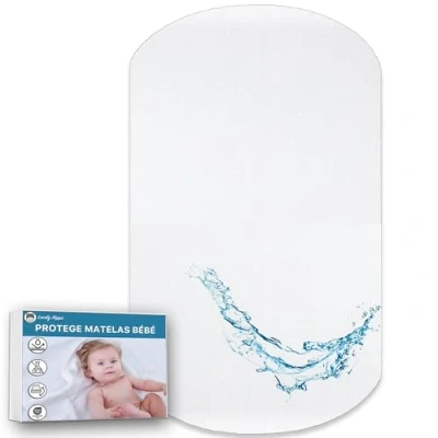 Image de Lovely Hippo Alèse Cododo 100% Imperméable Oeko Tex Protège Matelas Absorbant et Respirant pour Bébé sans Traitement (60 x 80 cm)