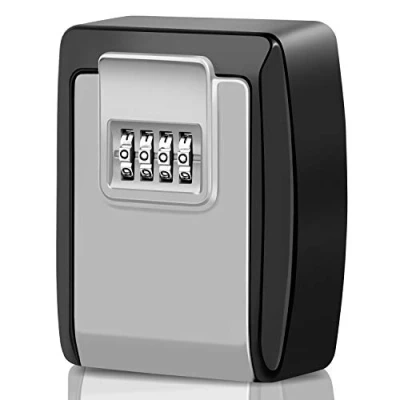Image de Faneam Imperméable Boite à Clés a Code Boîte Cléf Sécurisée Extérieur Boitier Clefs Mural Coffre Clef Antirouille Grand Key Safe Box, pour Maison Bureau Garage Appartement Décoration (Grise)