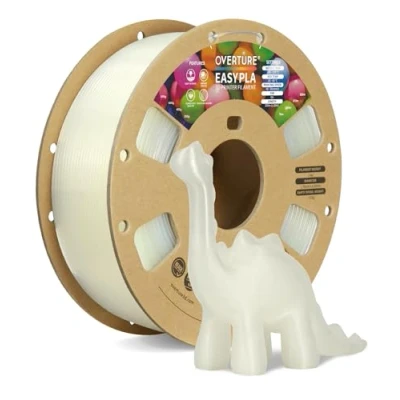 Image de OVERTURE EASY PLA Filament 1.75 mm, d&#039;imprimante 3D 1kg (2.2 lb), Précision dimensionnelle de +/ 0,02mm(Easy Naturel)