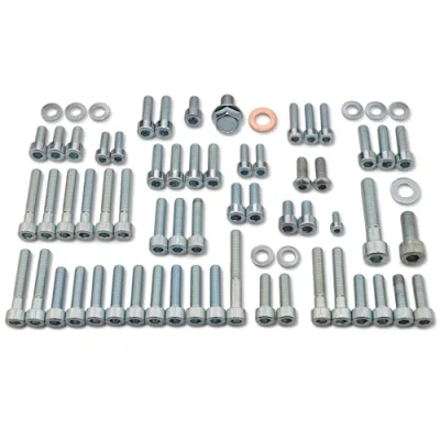 Image de Easyboost Kit de visserie complet 59 vis acier zingué CHC pour MBK Booster Nitro Ovetto Mach G Stunt Rocket Yamaha Bw&#039;s Slider Aerox Jog R Neo&#039;s Aprilia SR Malaguti F10 F12 Moteur Minarelli