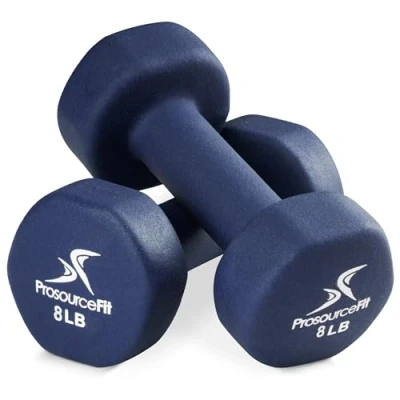 Image de ProsourceFit Neoprene Dumbbell Coated for Non Slip Grip, 8 LB
