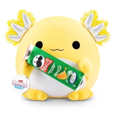 Image de Snackles Series 2 Wave 2, Snack Swap, Axolotl, 20 cm by ZURU Cuddly Squishy Comfort Plush with License Brand Accessory (Axolotl, Pringles, Sour Cream and Onion)
