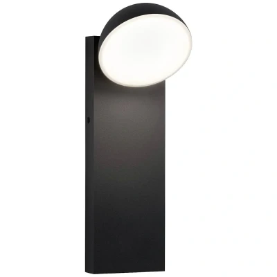 Image de Paulmann 94738 luminaire d&#039;extérieur LED Applique Puka Résistant à l&#039;eau de mer IP44 Rond 110x125mm 3000K 8,5W 460lm 230V Anthracite alu Blanc Chaud, Aluminium, 8.5 W