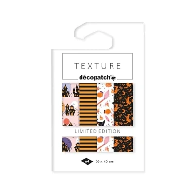 Image de Décopatch TD896C Assortiment de 4 papiers Foil avec dorure à chaud Collection Halloween