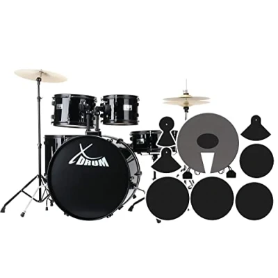 Image de XDrum Rookie 22&quot; Fusion batterie noire plus set de sourdines