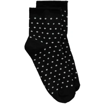 Image de Ulla Popken Strümpfe mit Rollrand, Punkte Chaussettes, Noir, Taille Unique Femme