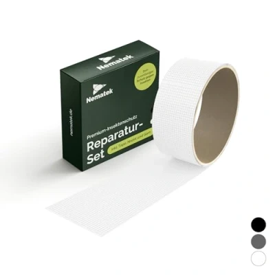 Image de Nematek kit de réparation moustiquaire 2 mètres Scotch adhesif fenetre, reparation bande adhesive fenêtre en différentes couleurs