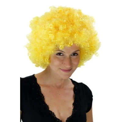 Image de WIG ME UP Perruque Afro, jaune, style Hair Tokyo, Funk, Disco PW0011 PC2B(A430)