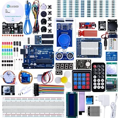 Image de ELEGOO UNO R3 Project Kit de démarrage le plus complet avec tutoriel compatible Arduino IDE (63 articles)