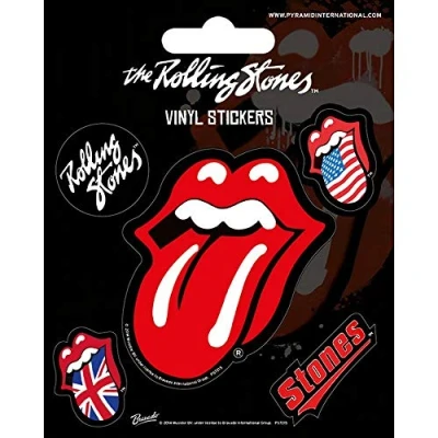 Image de Pyramid International Rolling Stones (Tongue) Autocollants en vinyle Multicolore 10 x 12,5 1,3 cm