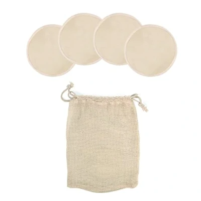 Image de Jané Coussinets d&#039;allaitement lavables et réutilisables, paquet de 4 unités, taille L, 12cm diamètre pour les copes B D, couleur beige