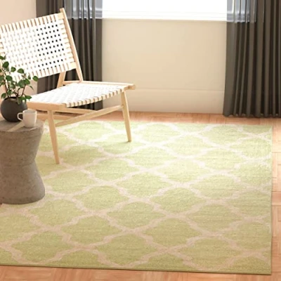 Image de Safavieh CAM121 Grand Tapis de Salon rectangulaire pour Une Utilisation en intérieur, Laine, Vert Clair/Ivoire, 120 X 180 cm