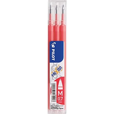 Image de Pilot Pen 2261019F Lot de 3 recharges Frixion Ball 0,7 mm Corail effaçable
