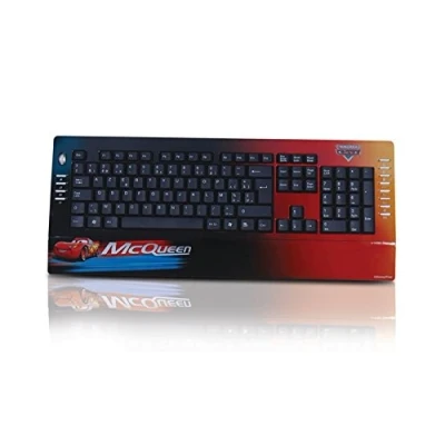 Image de Clavier multimédia Cars Mcqueen AZERTY 108 touches 12 USB 1,5 m