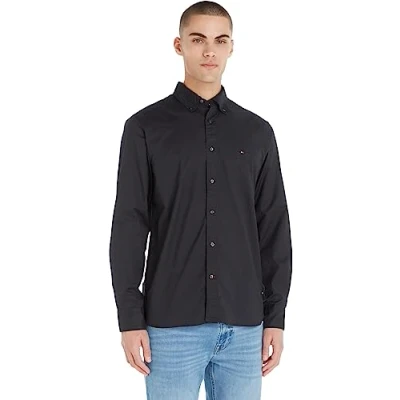 Image de Tommy Hilfiger CORE FLEX Regular FIT Chemise, Homme, Taille: Small, Black