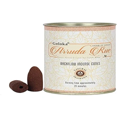 Image de Goloka Backflow Arruda Rue Incense Cones