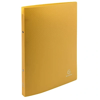 Image de Exacompta réf. 54196SE Lot de 5 classeurs souples OPAK 2 anneaux ronds diamètre 15 mm Dos 20 Dimensions extérieures : 32 x 25 cm Format à classer A4 Coloris jaune