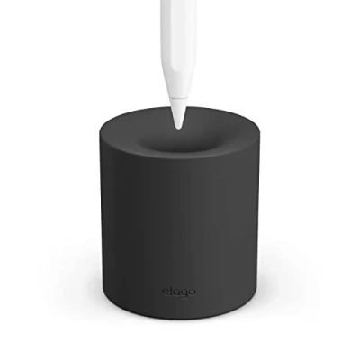 Image de elago Support Pencil Compatible avec Apple Pro, 1 &amp; 2 Génération et (USB C) Tout Autre Stylet de Tablette ou sans étui Manchon pour (Noir)