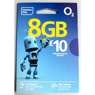 Image de O2 Pay AS You Go carte SIM, Big Bundle Autorisé 10 Sims Peut être utilisé avec n&#039;importe quel contacts