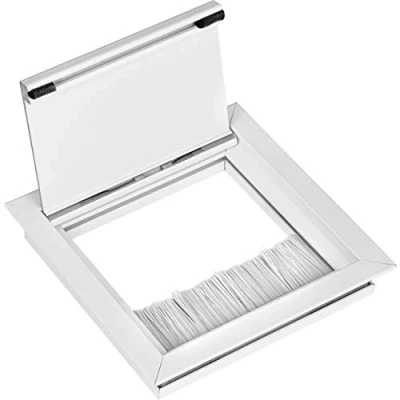 Image de Gedotec Passe câble rectangulaire avec Joint à Brosse Exit G11 ECO Passage de Bureau Boîte en Aluminium encastrée 100 x mm 1 pièce Sortie Table