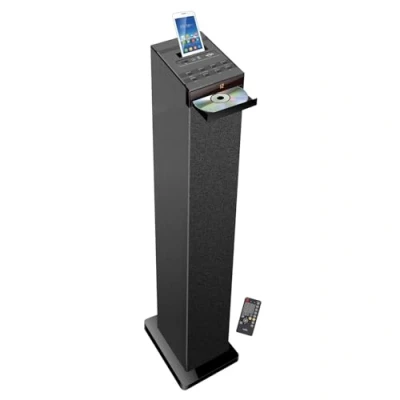 Image de INOVALLEY HP32CD Tour de son Bluetooth, Lecteur CD, USB Noir Neuf
