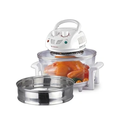 Image de Beper BF.640 Four ventilé multifonction 12L Anneau de rallonge pour capacité totale 18L Minuterie 60 minutes Température réglable jusqu&#039;à 250 Accessoires inclus Économie d&#039;énergie et temps