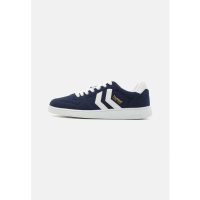 Image de Hummel Handball Perfekt CL Unisex Baskets basses, Taille: 40, Navy Imitation cuir/textile