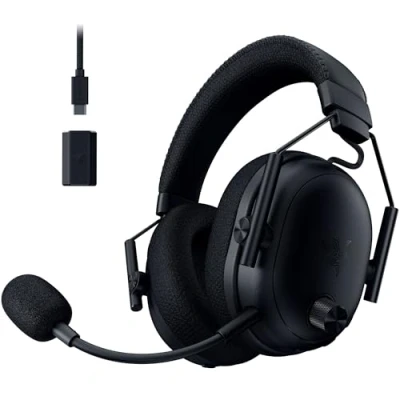 Image de Razer BlackShark V3 Pro Casque ANC sans Fil pour l’Esport Annulation Active Haut parleurs 50mm Micro HyperClear Amovible Wireless 2,4 GHz &amp; Bluetooth FPS PC/Mac Noir