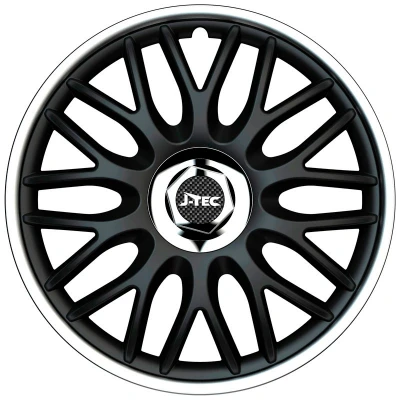 Image de J TEC Orden R J13520 Enjoliveurs 13Pouces noir/argenté, chrome