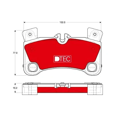 Image de TRW DTEC COTEC GDB1775DTE Jeu de plaquettes frein préparé pour indicateur d&#039;usure PORSCHE: Cayenne, VOLKSWAGEN: Touareg I, AUDI: Q7